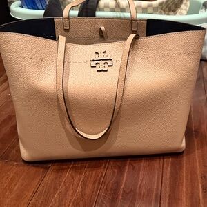 Tory Burch Beige Leather Tote